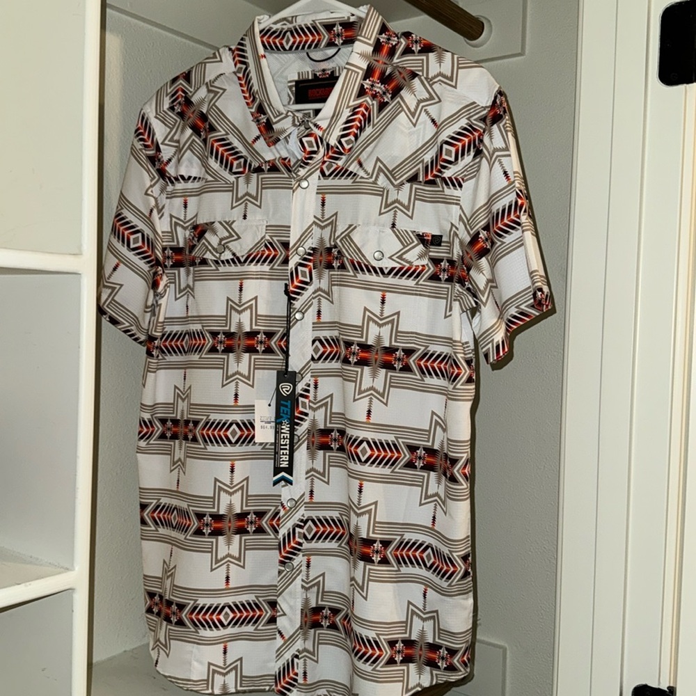 Aztec striped unisex shirt
